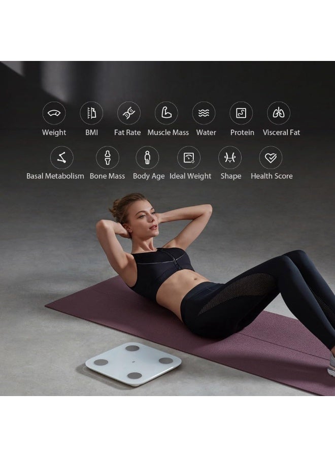 Xiaomi Mi Body Composition Scale - 2 - Smart Digital Weighing Scale with LED Display, Body Fat Analysis, Bluetooth, White - Image 3